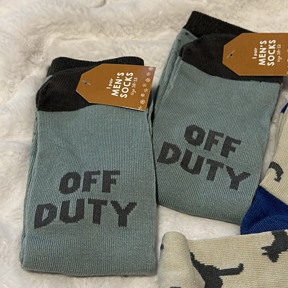 Mens “Off Duty” “Dog” “Chili Pepper” “Dragon” Socks - Picture 2 of 9